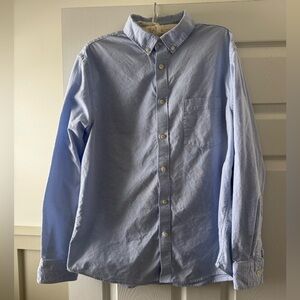 Classic Blue Men's Button Down Dress Shirt